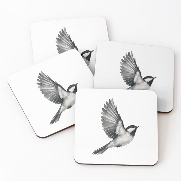 Item preview, Watercolor Chickadee in Flight designed and sold by STOXT.