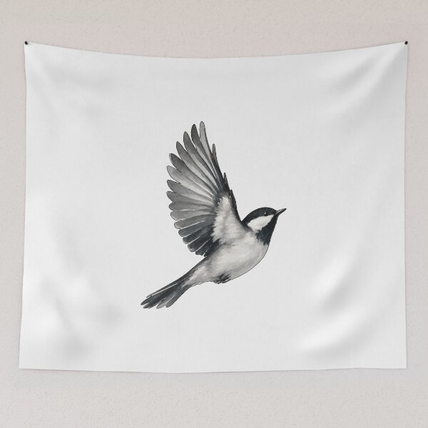 Item preview, Watercolor Chickadee in Flight designed and sold by STOXT.