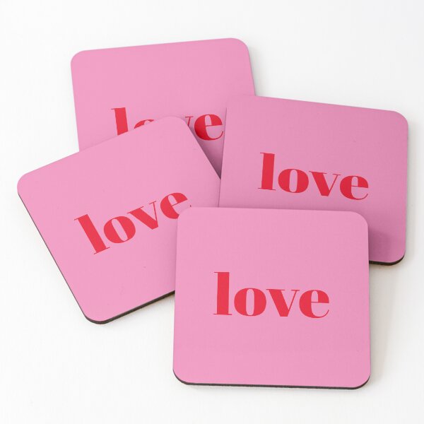 Item preview, LOVE Minimalist Typography Red and Pink designed and sold by kierkegaard.