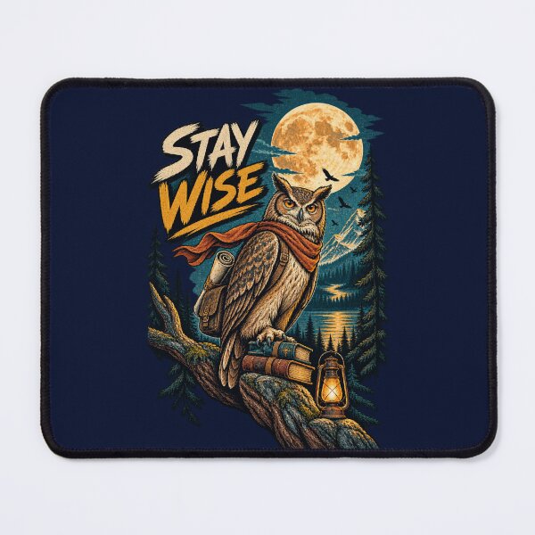 Item preview, Stay Wise Wise Owl Adventure Vintage Wilderness Nature designed and sold by Dogandesighn.