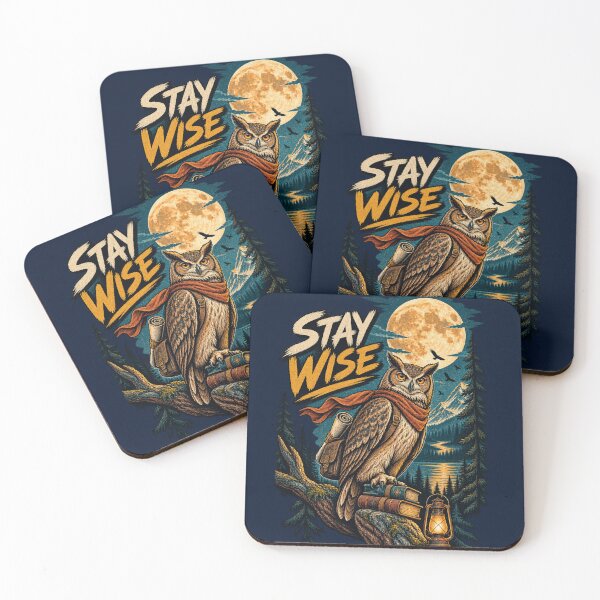 Item preview, Stay Wise Wise Owl Adventure Vintage Wilderness Nature designed and sold by Dogandesighn.