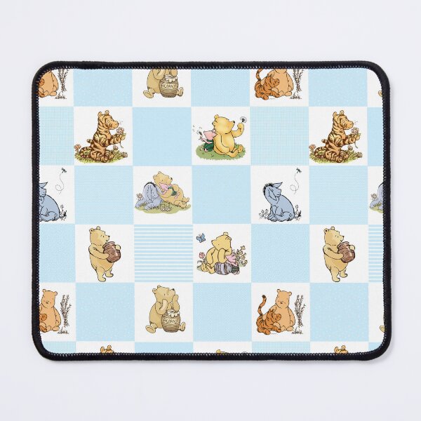 Item preview, Winnie the Pooh Classic Patchwork Cheater Quilt baby blue designed and sold by ColorFlowArt.