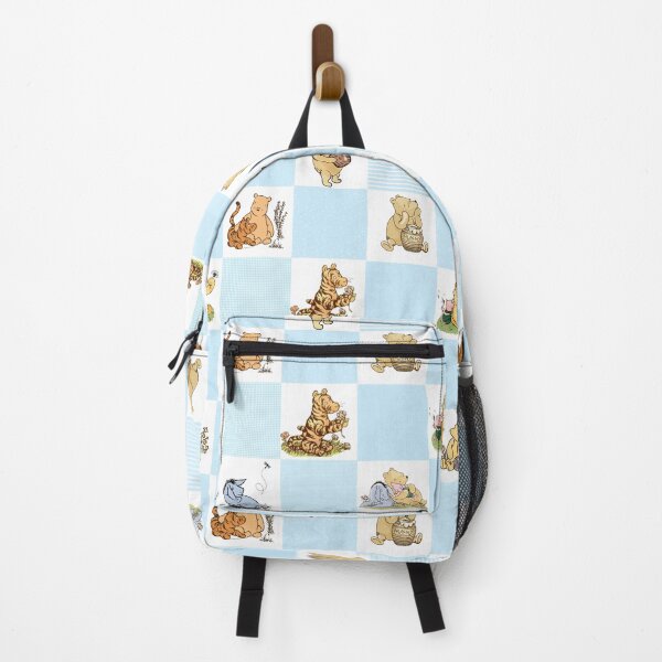Item preview, Winnie the Pooh Classic Patchwork Cheater Quilt baby blue designed and sold by ColorFlowArt.