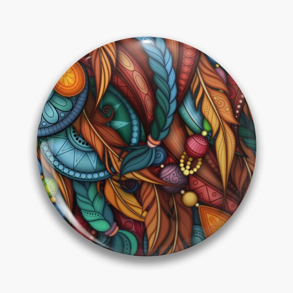 Item preview, Ornate Decorative Seamless Pattern with Lot of Details. Realistic 3d Ornament.ribal Pattern with Feathers designed and sold by lissantee.