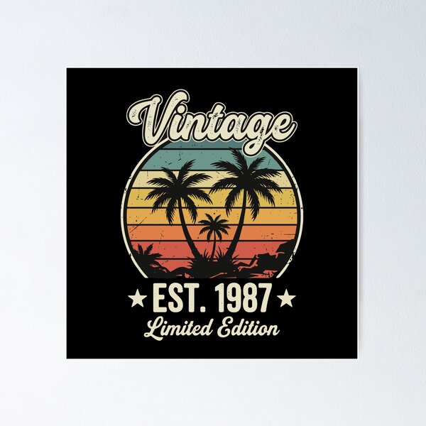 Item preview, Vintage Est. 1987 Limited Edition Born 1987 Birthday designed and sold by PopStars1993.