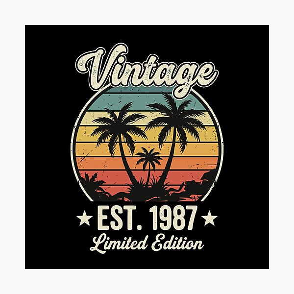 Item preview, Vintage Est. 1987 Limited Edition Born 1987 Birthday designed and sold by PopStars1993.