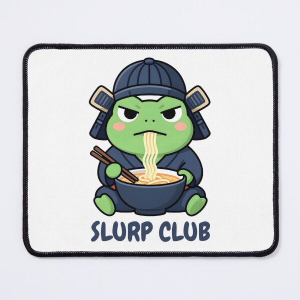 Item preview, Grumpy Frog Eating Ramen designed and sold by Positive&FunnyThings.