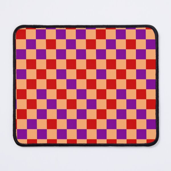Item preview, Red Purple and Orange Checkered  Design   designed and sold by PatternTitan.