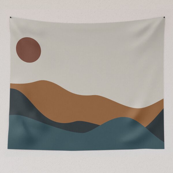 Item preview, Minimalist Boho Mountain Sunset designed and sold by darkskinbender.