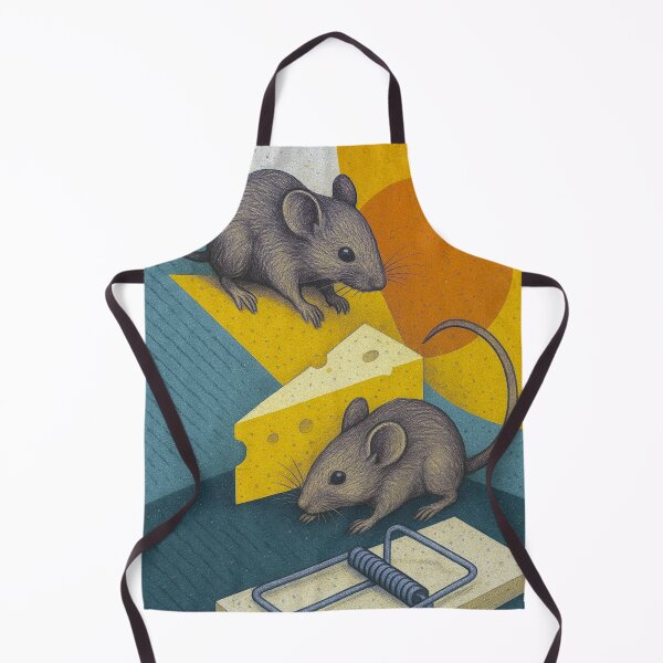 Item preview, Two Mice and Cheese illustration – A Classic Mousetrap Scene designed and sold by GalleryKauffeld.