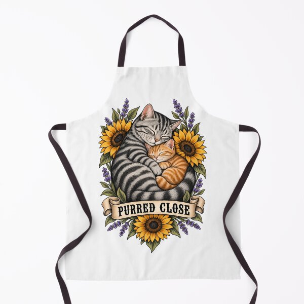 Item preview, Purred Close Cat Kitten Sunflower Art designed and sold by Old's Cool Cat Studio.