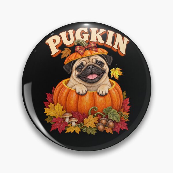 Item preview, Pug Pup Funny Pugkin Fall Pumpkin Spice Dog Pun  designed and sold by Cute & Sassy Custom Gifting Boutiques.