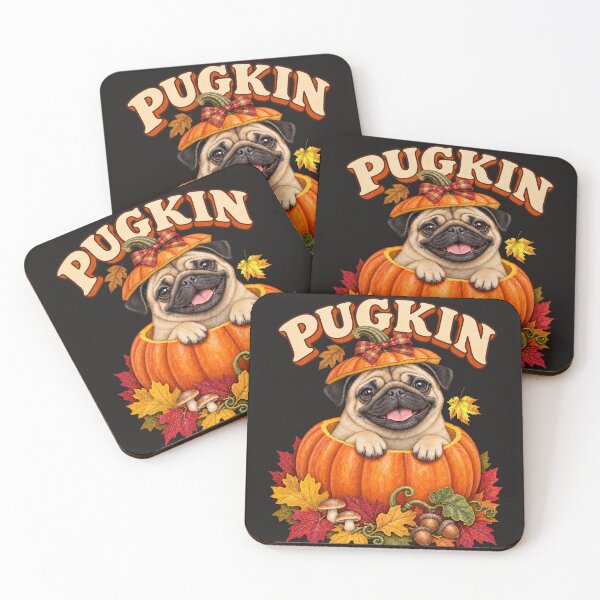 Item preview, Pug Pup Funny Pugkin Fall Pumpkin Spice Dog Pun  designed and sold by Cute & Sassy Custom Gifting Boutiques.
