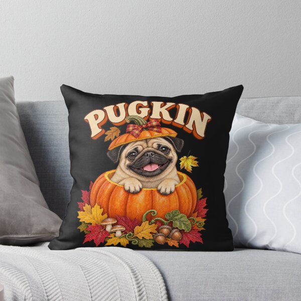 Item preview, Pug Pup Funny Pugkin Fall Pumpkin Spice Dog Pun  designed and sold by Cute & Sassy Custom Gifting Boutiques.