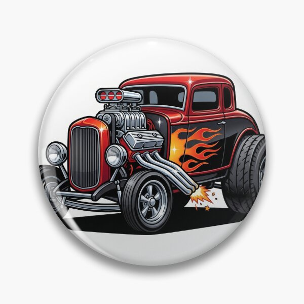 Item preview, Vintage Flame Hot Rod Custom Car Sticker designed and sold by Fixnovaguide.