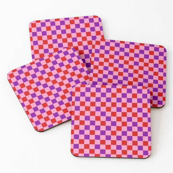 Item preview, Red Purple and Pink Checkered  Design   designed and sold by PatternTitan.