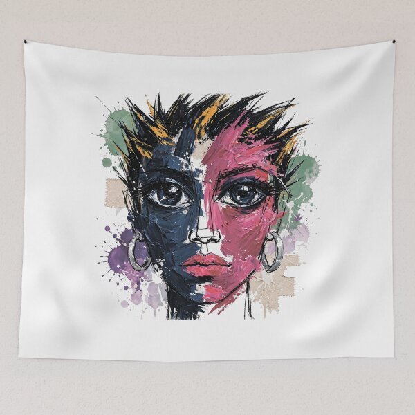 Item preview, Abstract portrait of a face. designed and sold by MagelliShop.