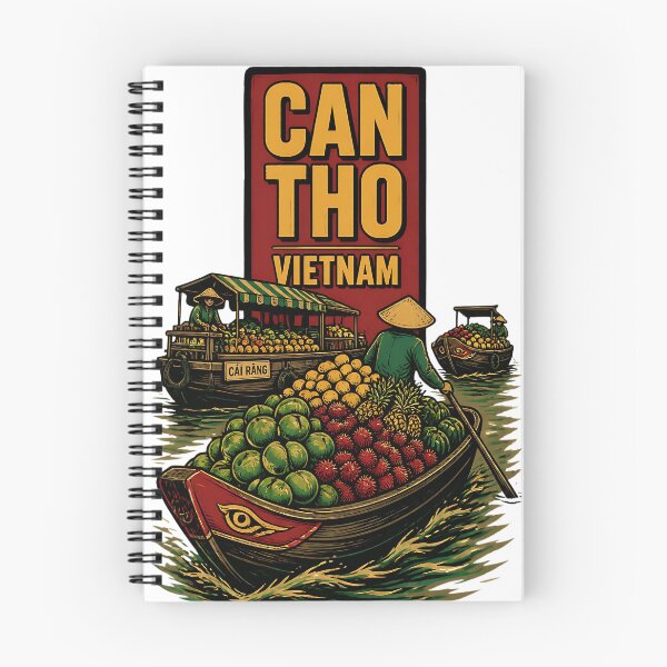Item preview, Can Tho Vietnam Vintage Travel Tourism designed and sold by TravelersGems.