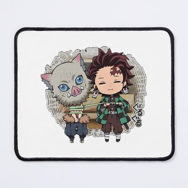 Item preview, Tanjiro and Inosuke Dynamic Anime Duo Artwork designed and sold by mic44.