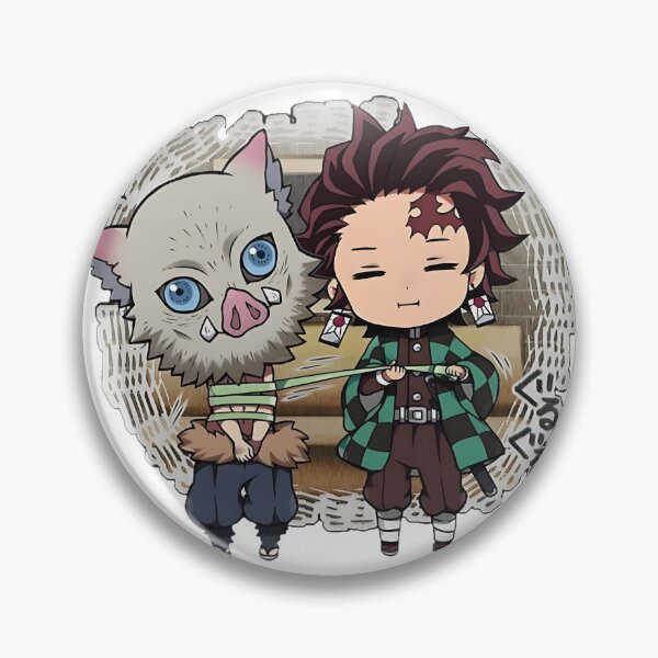 Item preview, Tanjiro and Inosuke Dynamic Anime Duo Artwork designed and sold by mic44.