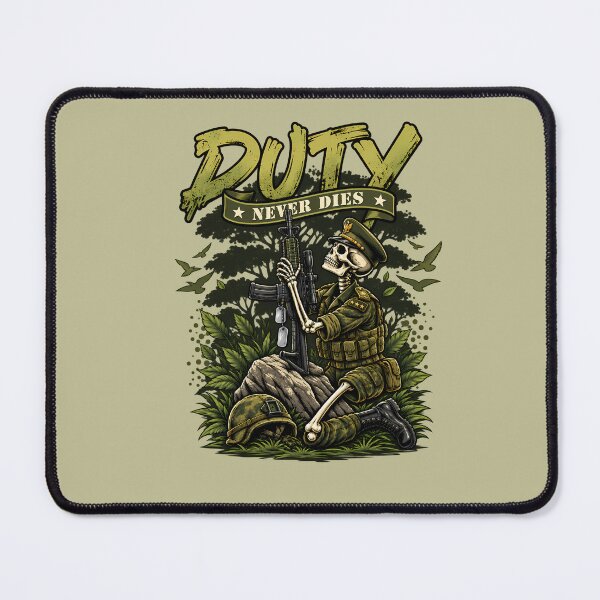 Item preview, Duty Never Dies Skeleton Soldier Military T-Shirt designed and sold by TeeVex.