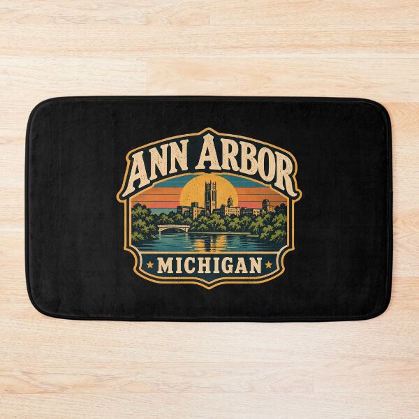 Item preview, Vintage Ann Arbor Michigan Retro Sunset Travel designed and sold by DemureArtsy.