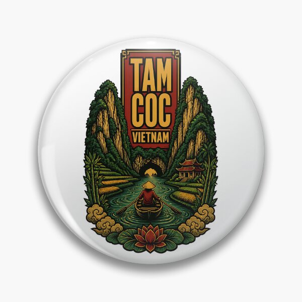 Item preview, Tam Coc Vietnam Vintage Travel Tourism designed and sold by TravelersGems.