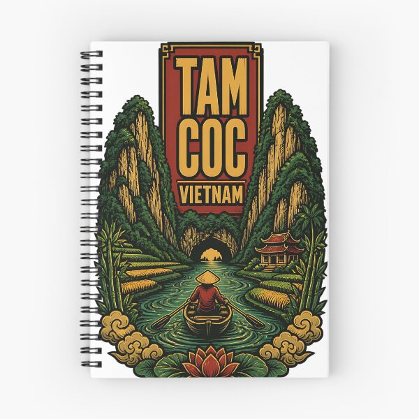 Item preview, Tam Coc Vietnam Vintage Travel Tourism designed and sold by TravelersGems.