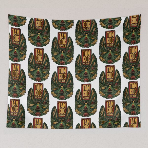 Item preview, Tam Coc Vietnam Vintage Travel Tourism designed and sold by TravelersGems.