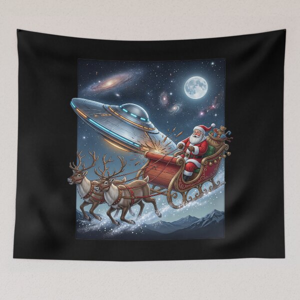 Item preview, UFO rams Santa Claus designed and sold by ReneMM.