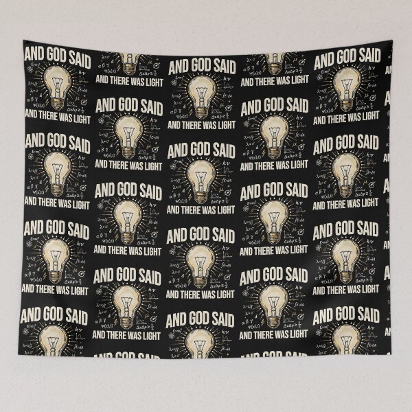 Item preview, And God Said And There Was Light Physics Bible Verse designed and sold by Redgiant87x.