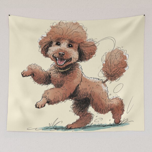 Item preview, Un caniche feliz designed and sold by 123ks.