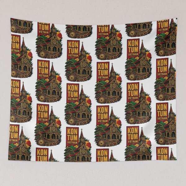 Item preview, Kon Tum Vietnam Vintage Travel Tourism designed and sold by TravelersGems.