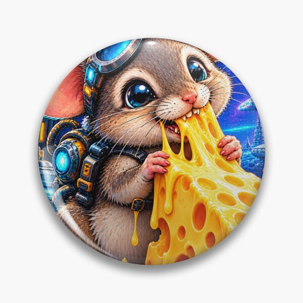 Item preview, Astronaut mouse cheese art designed and sold by urbanshop7.