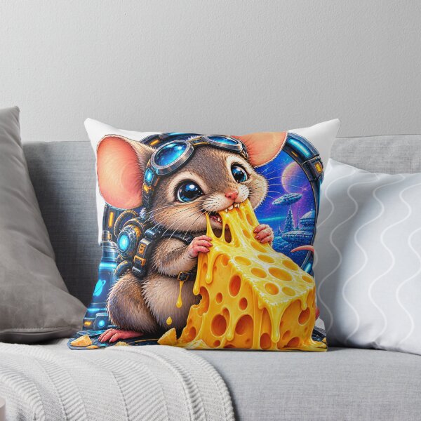 Item preview, Astronaut mouse cheese art designed and sold by urbanshop7.