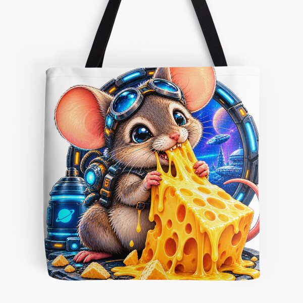 Item preview, Astronaut mouse cheese art designed and sold by urbanshop7.