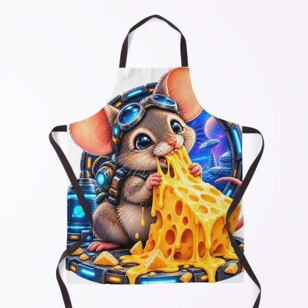 Item preview, Astronaut mouse cheese art designed and sold by urbanshop7.