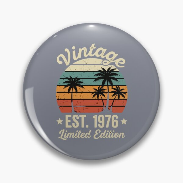 Item preview, Vintage Est. 1976 Limited Edition Born In 1976 Birthday Tropical Sunset Palm designed and sold by SofiBlair.