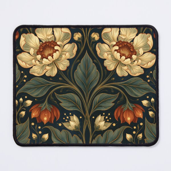 Item preview, Arts and Crafts Dark Botanical Floral Pattern William Morris-style designed and sold by TheVintageEdit.