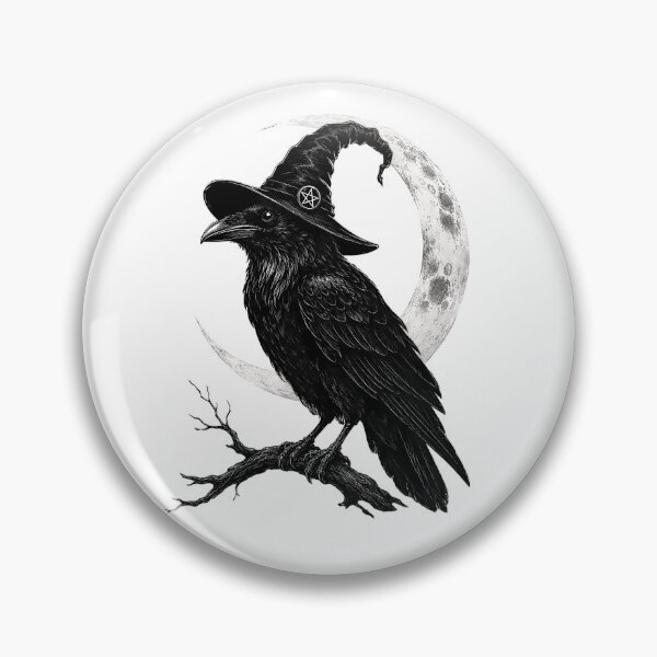 Item preview, Raven and the Moon designed and sold by ColorFlowArt.