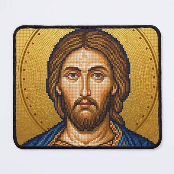 Item preview, Byzantine Icon of Jesus, Christian Sacred Art designed and sold by MantoSagrado.