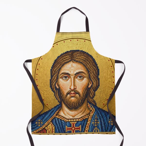 Item preview, Byzantine Icon of Jesus, Christian Sacred Art designed and sold by MantoSagrado.
