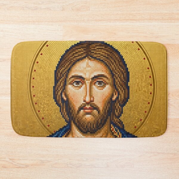 Item preview, Byzantine Icon of Jesus, Christian Sacred Art designed and sold by MantoSagrado.