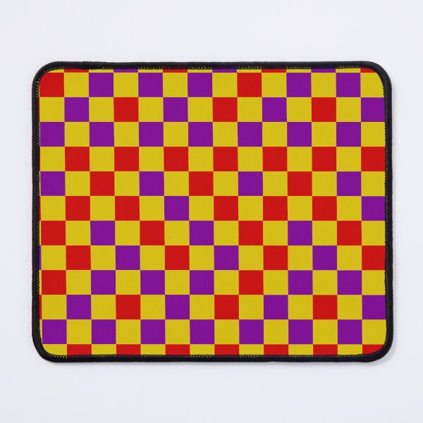 Item preview, Red Purple and Yellow Checkered  Design   designed and sold by PatternTitan.