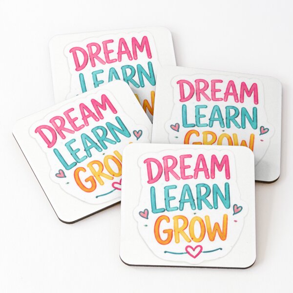 Item preview, Dream Learn Grow – Inspirational Kids Education Sticker designed and sold by LearnFunStore.