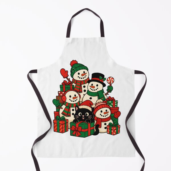 Item preview, Christmas Snowman Black Cat Winter Celebration designed and sold by nortowelcomics.