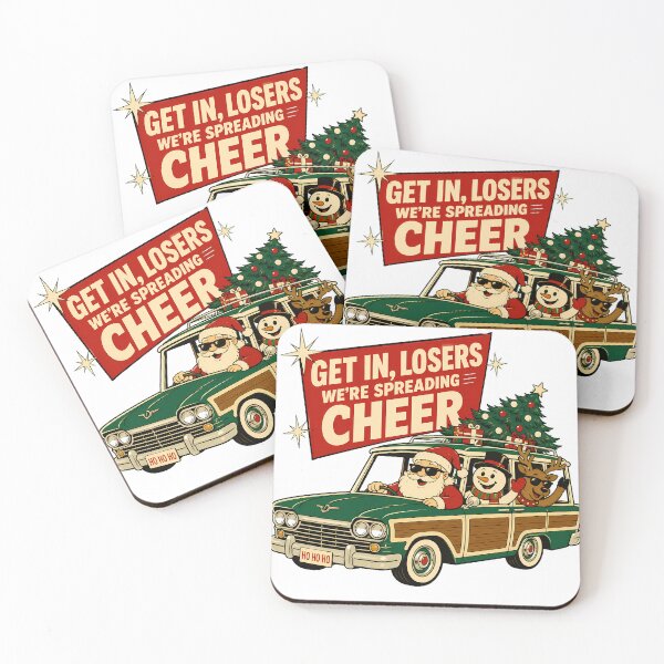 Item preview, Spreading Cheer Christmas Roadtrip Funny Santa Wagon designed and sold by nortowelcomics.