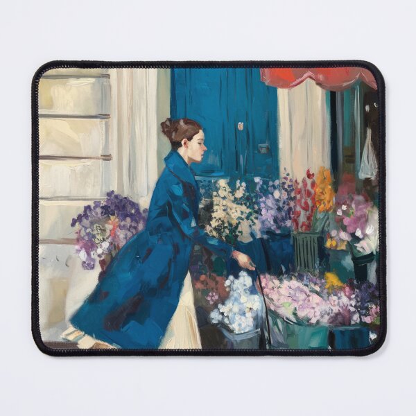 Item preview, Paris Flower Market Travel Poster – French Street Scene designed and sold by CARRAANN.