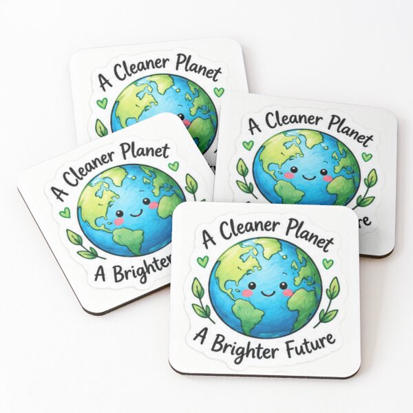 Item preview, A Cleaner Planet A Brighter Future – Earth Nature Sticker designed and sold by LearnFunStore.
