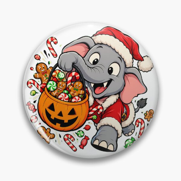 Item preview, Halloween Christmas Elephant Santa Spooky Creepmas Mashup designed and sold by nortowelcomics.
